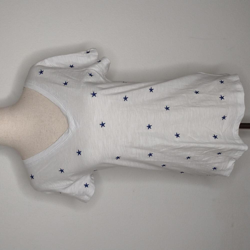 NWOT Cynthia Rowley Women's White/Blue Shirt Size Small